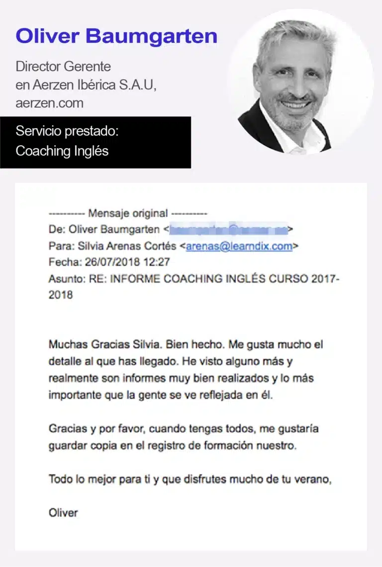 Opinión de Oliver Baumgarten, Aerzen Ibérica, sobre Learndix