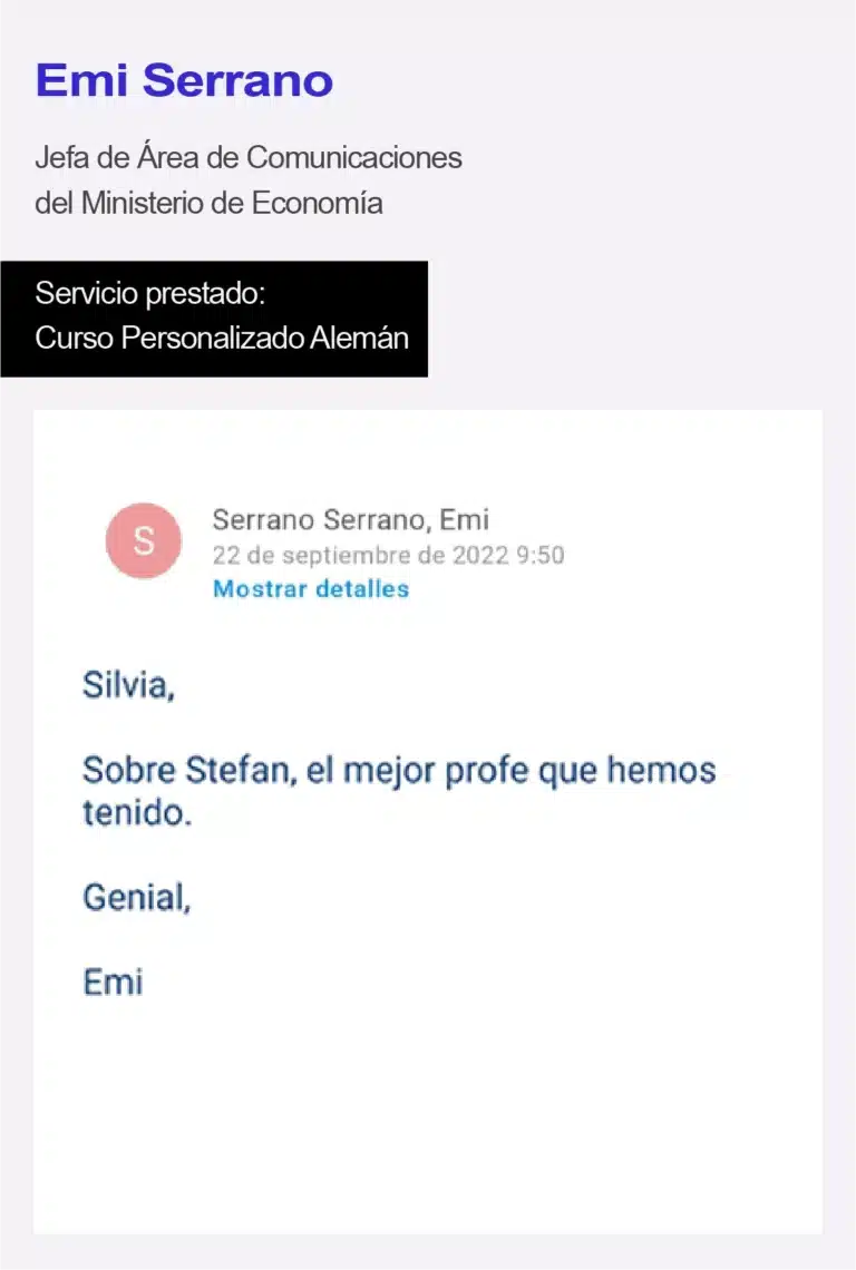 Opinión de Emi Serrano, Ministerio de Economía, sobre Learndix