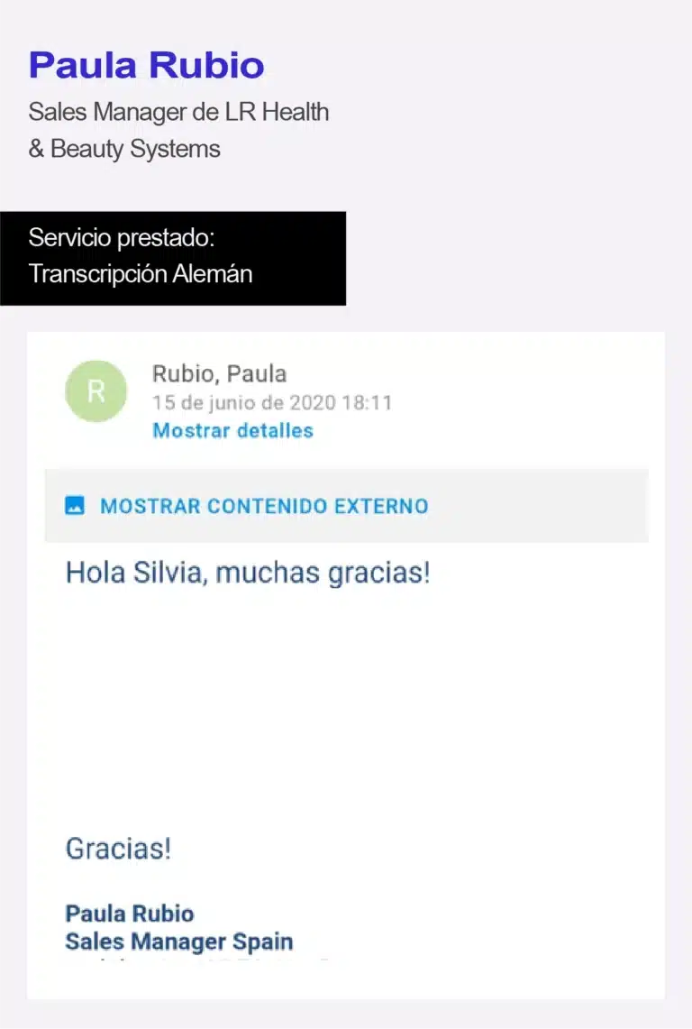 Opinión de Paula Rubio, LR Health & Beauty Systems, sobre Learndix